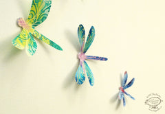3 packs of 24 Decorative Paper Dragonflies = 72 Dragonflies