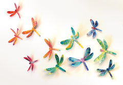 3 packs of 24 Decorative Paper Dragonflies = 72 Dragonflies