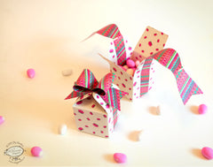 Set of 10 White Bow Gift Boxes