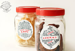 Lovely Labels: Large Oval BLACK: Set of 12