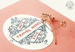 Lovely Labels: Large Oval BLACK: Set of 12