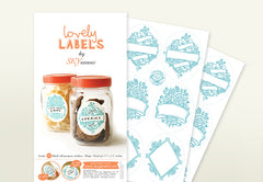 Lovely Labels: Large Oval BLUE: Set of 12