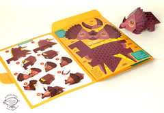 Mini Triceratops DIY Dinosaur Paper Craft Kit