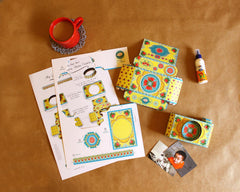 Colourful Yellow Camera Photo Frame DIY Paper Craft Kit