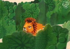 Mini Lion DIY Animal Paper Craft Kit