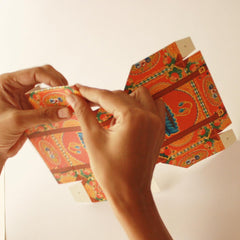 Colourful Orange Mini Suitcase Box DIY Paper Craft Kit