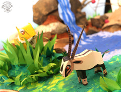 Mini Arabian Oryx DIY Animal Paper Craft Kit