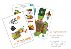 Bombay Auto Rickshaw Box: Green design - DIY Paper Craft Kit