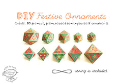 Set of 10 Geometric Ornaments - DIY Paper Craft Kit