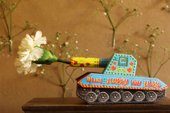 Colourful Army Paper Tank Pen Holder & Boxes - DIY Paper Craft Kit