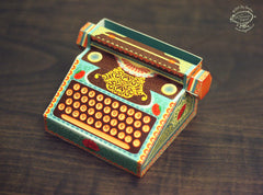 Colourful Typewriter Desk Calendar 2026 & 2027 DIY Paper Craft Kit