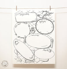 Doodle Party Planners and Fridge Magnet Set