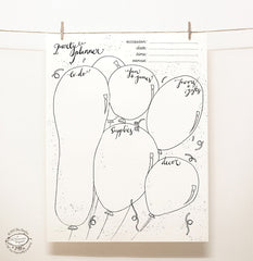 Doodle Party Planners and Fridge Magnet Set