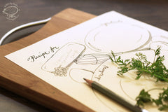 Doodle Recipe Sheets and Fridge Magnet Set