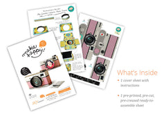 Realistic Black Camera Photo Frame DIY Paper Craft Kit