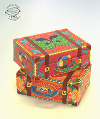 Colourful Orange Mini Suitcase Box DIY Paper Craft Kit