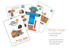 Blue ‘Goodies Carrier’ Truck container DIY Paper Craft Kit