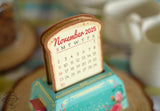 Mini Toaster Desk Calendar 2025 - DIY Paper Craft Kit