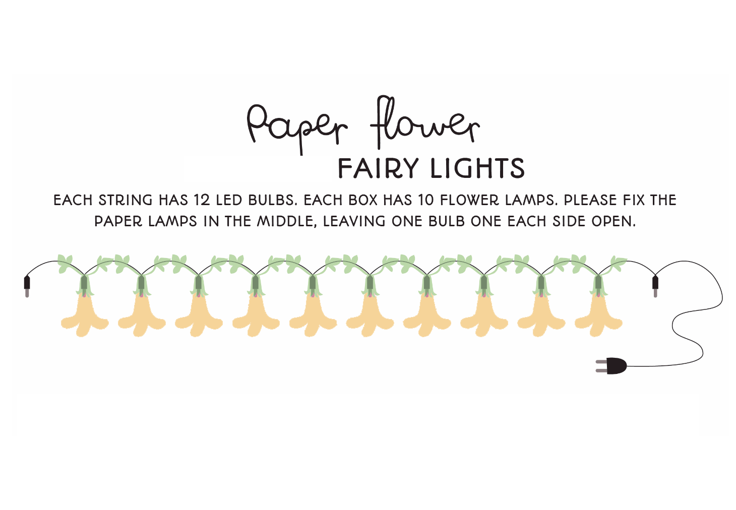 White Paper Flower Fairy Lights & Butterflies Wall Decor Combo