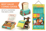 BEST VALUE 2025 Combo Saver: DIY Mini Toaster, DIY Sewing Machine, DIY Typewriter, & 'Be Good This Year' - set of 4 Calendars