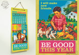 FRIENDS GIFT Combo: Set of 4 x 'Be Good This Year' Wall Calendars for 2025