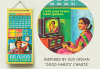 FRIENDS GIFT Combo: Set of 4 x 'Be Good This Year' Wall Calendars for 2025