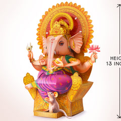 Big Ganesha Idol DIY Paper Craft Kit - Height 13 inches