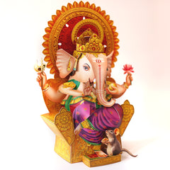 Big Ganesha Idol DIY Paper Craft Kit - Height 13 inches