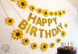 Yellow Sunflower and Happy Birthday Paper Party Decor