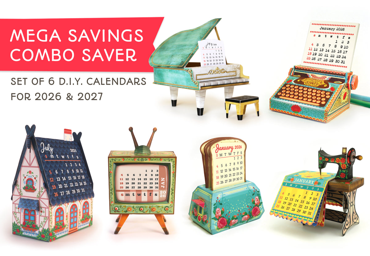 MEGA SAVINGS 2026 Combo Saver Pack of 6 different calendars