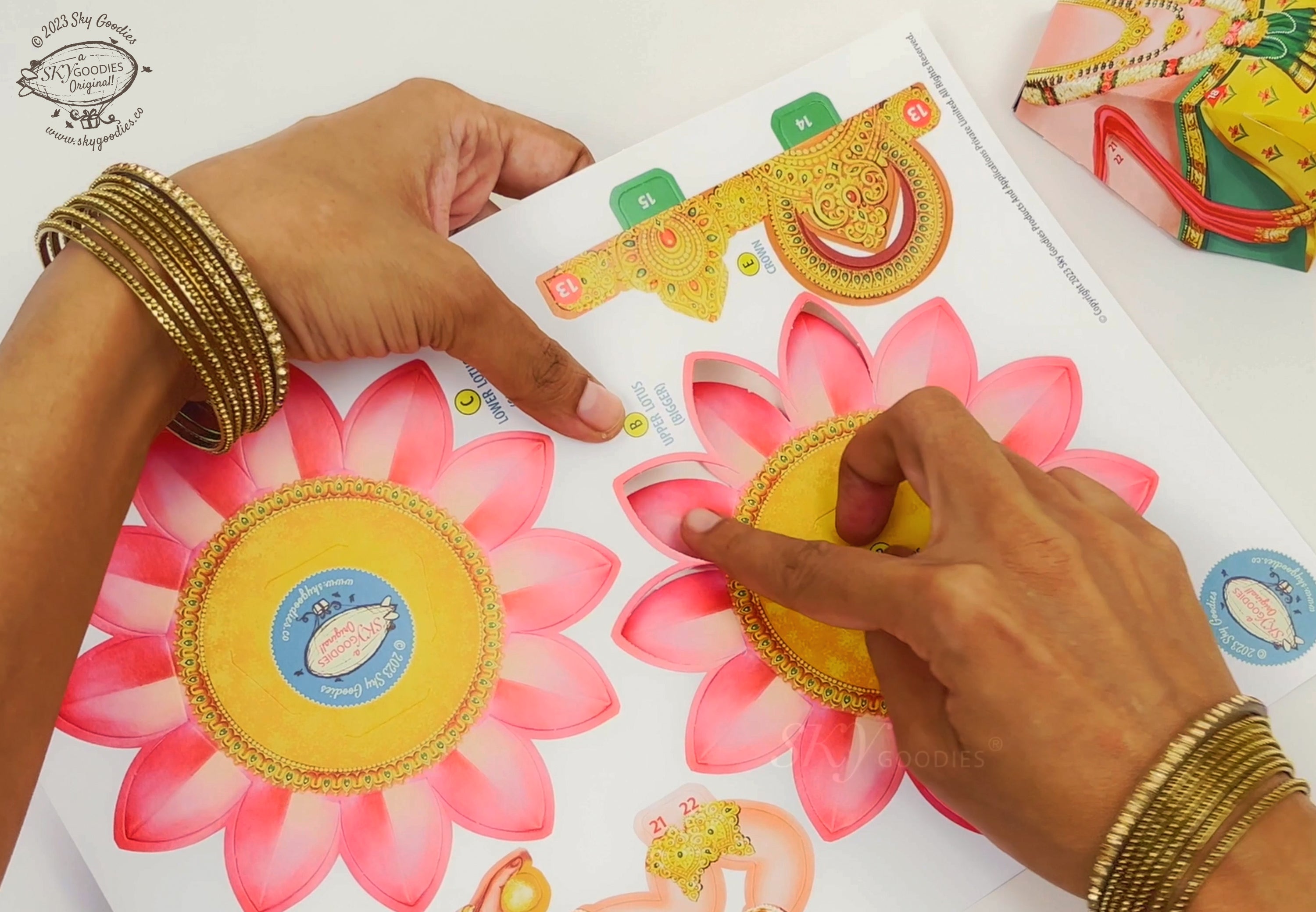 Ganpati Decor Combo Saver 1 - DIY Ganpati + 2 Flower Fairy Lights