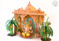 Ganpati Decor Combo Saver 7 - DIY Ganpati + Mandir + 2 Banana Trees