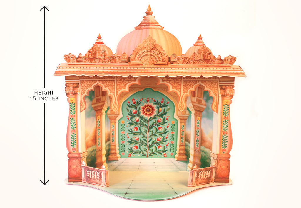 Lakshmi Pooja Decor Combo Saver - DIY Ganpati + Lakshmi + Mandir + 2 Banana Trees