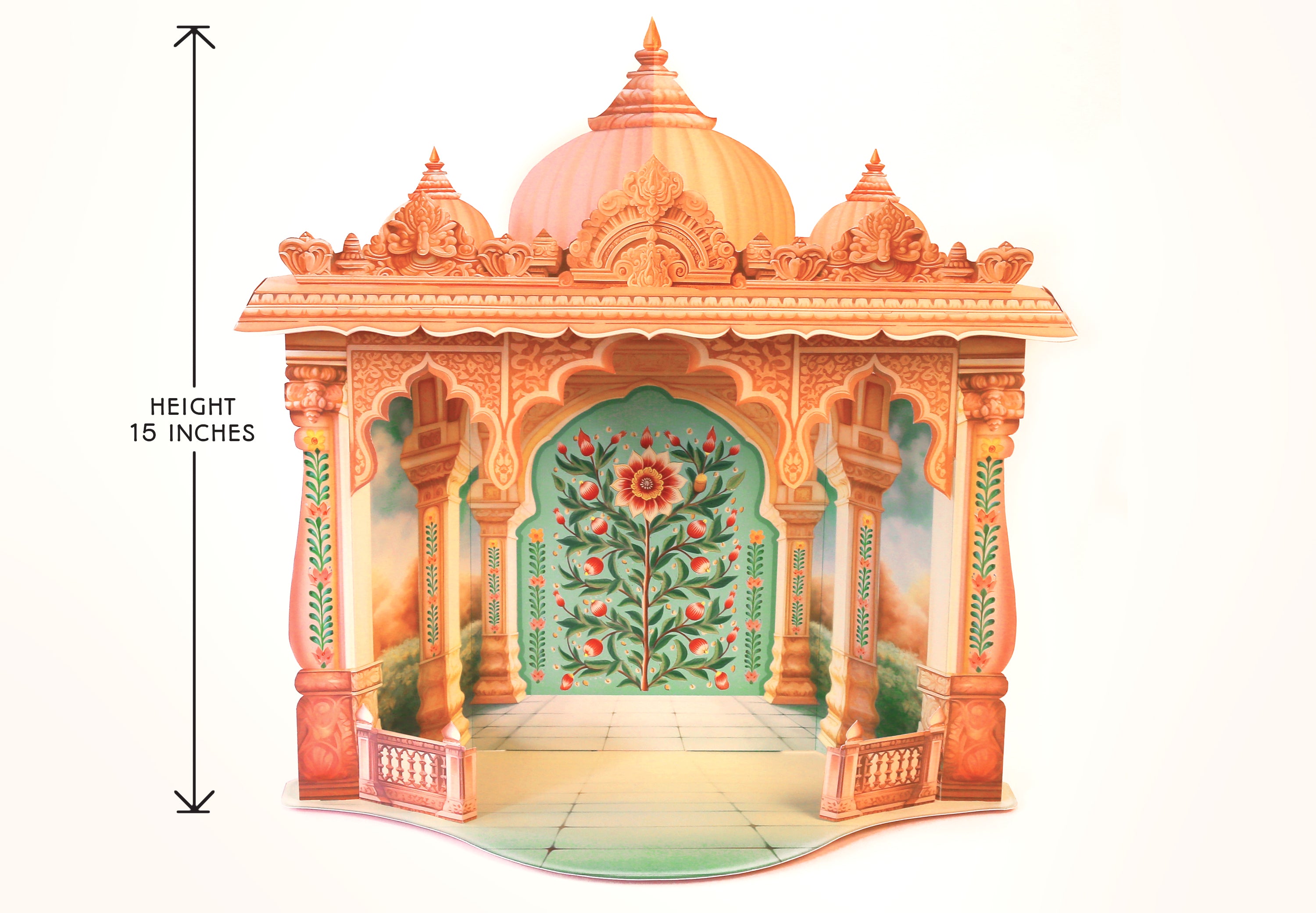 Mandir DIY Paper Craft Kit - Home Temple Decor Makhar