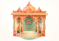 Mandir DIY Paper Craft Kit - Home Temple Decor Makhar