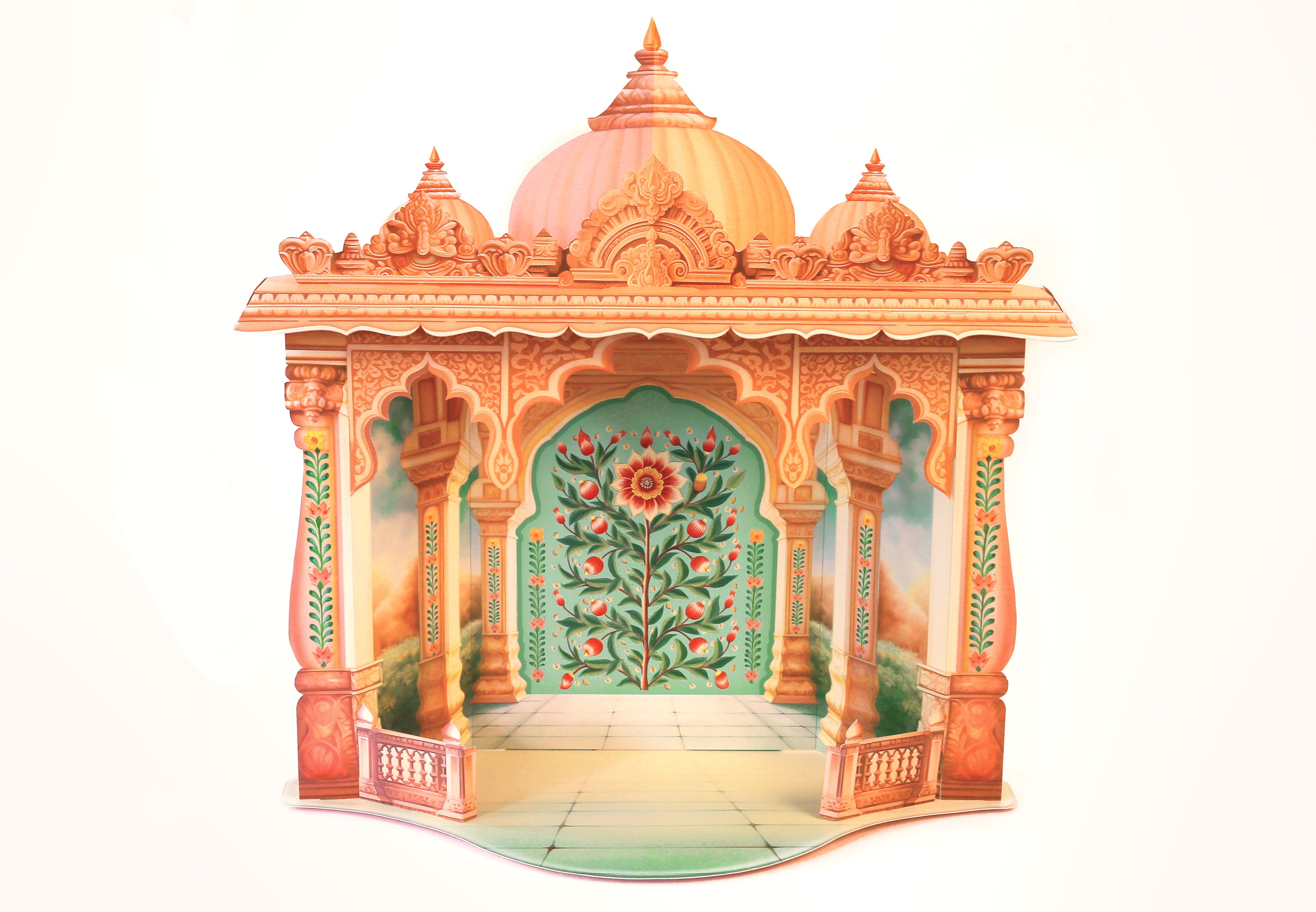 Mandir DIY Paper Craft Kit - Home Temple Decor Makhar