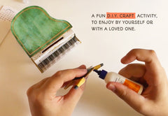 Turquoise Mini Grand Piano Calendar 2026 & 2027 - DIY Paper Craft Kit