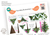 Paper Christmas Tree with Fairy Lights: DIY Paper Craft Kit