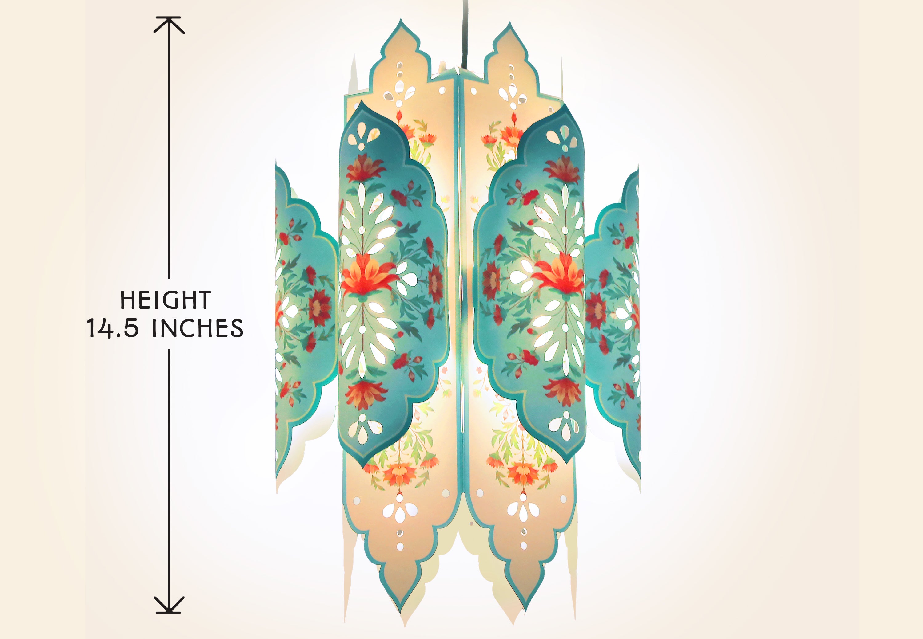 Big Elegant Kandil DIY Paper Lamp Shade BLUE