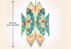 Big Elegant Kandil DIY Paper Lamp Shade BLUE