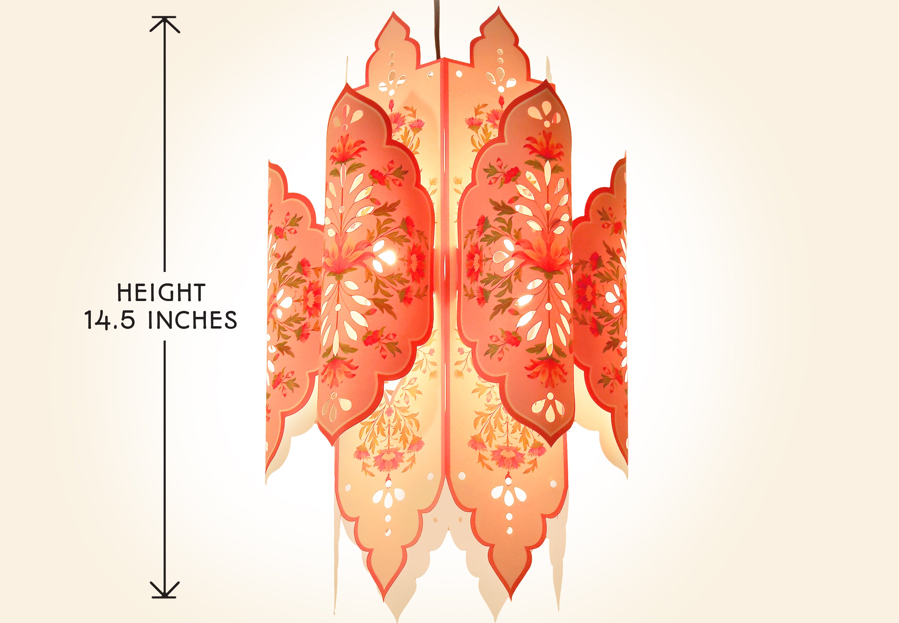 Big Elegant Kandil DIY Paper Lamp Shade PINK