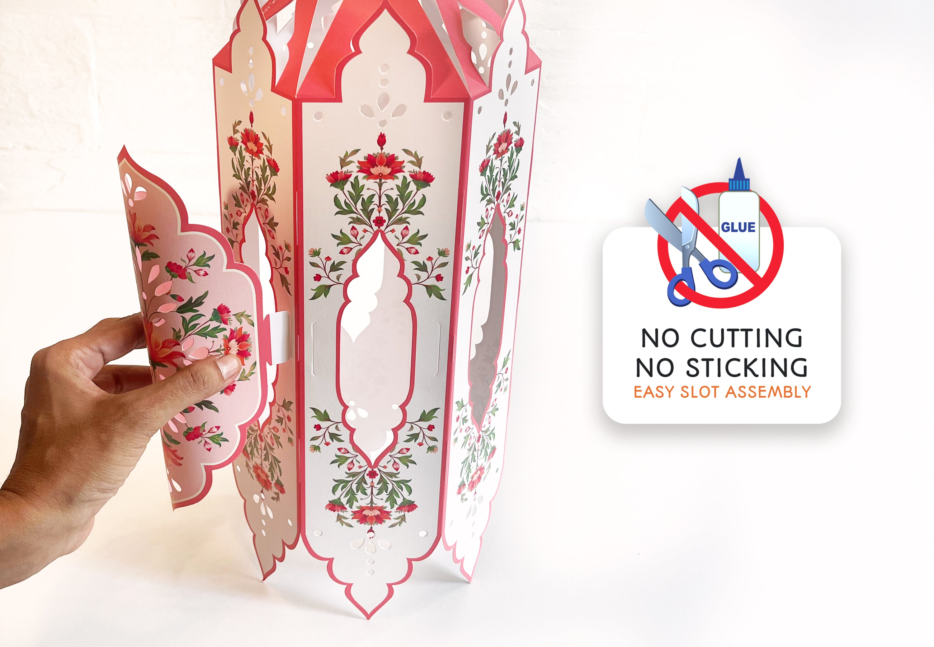 Big Elegant Kandil DIY Paper Lamp Shade PINK