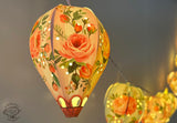 Floral Paper Mini Hot Air Balloon Fairy Lights