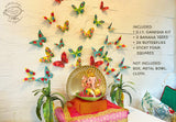 Ganpati Decor Combo Saver 6 - DIY Ganpati + 24 Colourful Butterflies + 2 Banana Trees