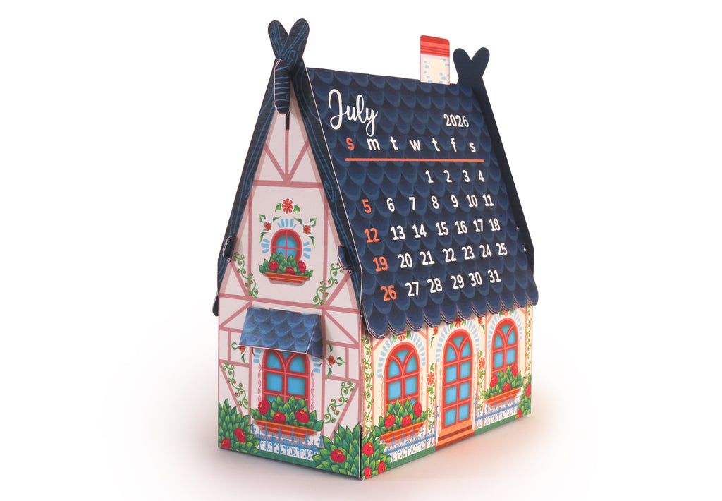 Mini Happy Home Desk Calendar 2026 DIY Paper Craft Kit