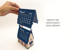 Mini Happy Home Desk Calendar 2026 DIY Paper Craft Kit