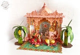 Lakshmi Pooja Decor Combo Saver - DIY Ganpati + Lakshmi + Mandir + 2 Banana Trees