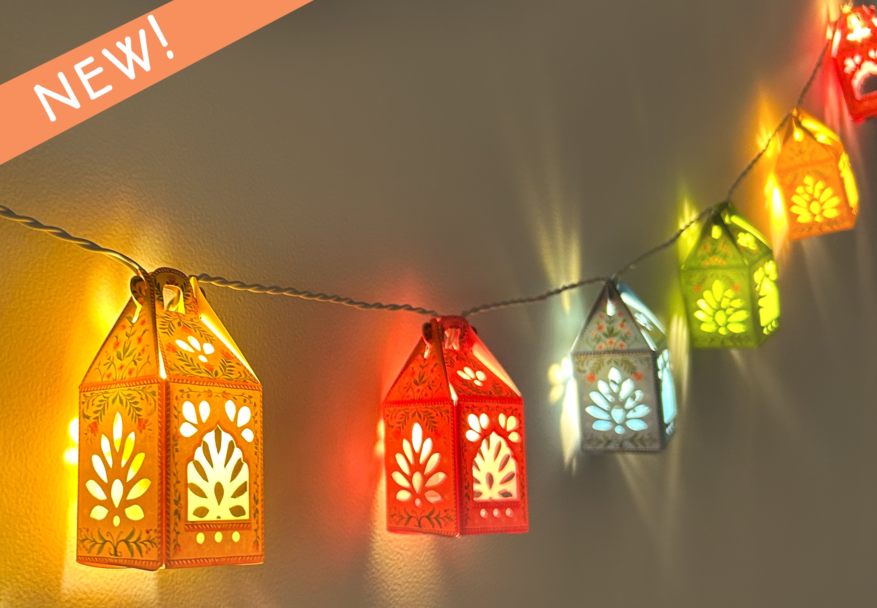 Paper Mini Lanterns Colourful Fairy Lights