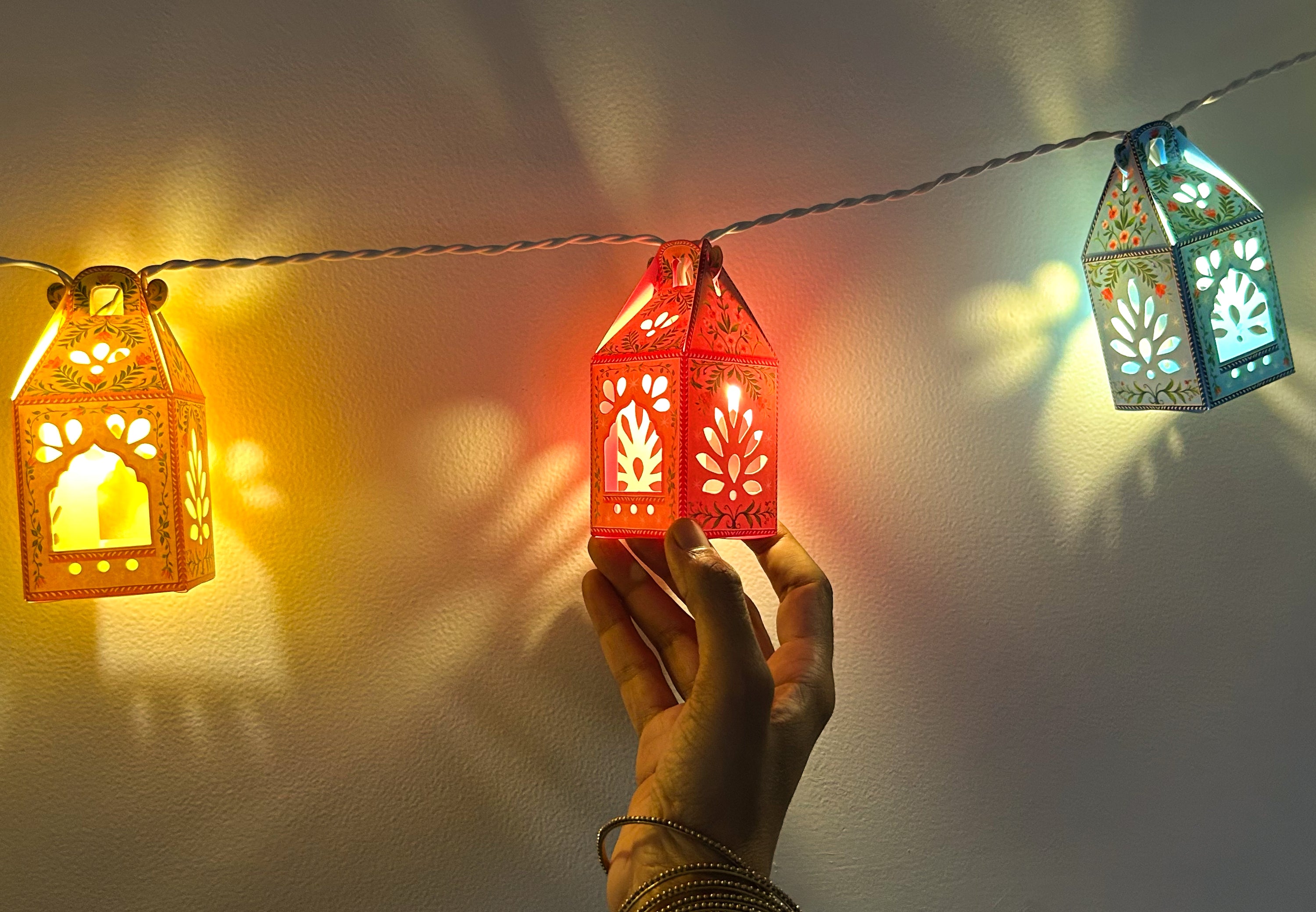 Paper Mini Lanterns Colourful Fairy Lights