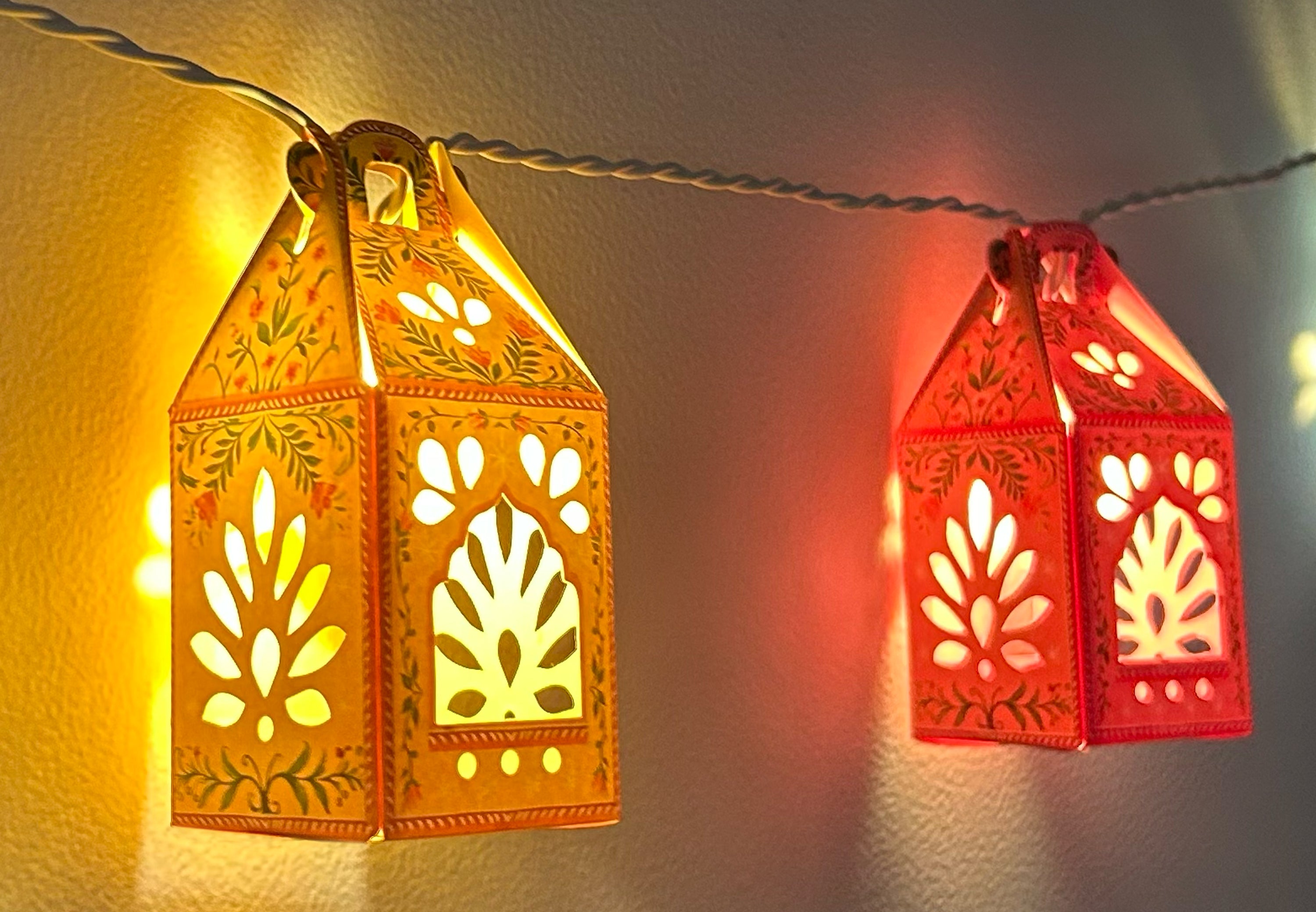 Paper Mini Lanterns Colourful Fairy Lights